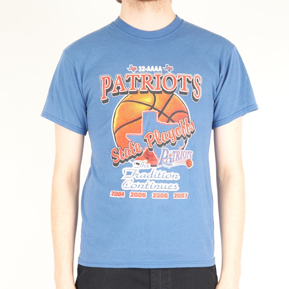 Vintage Patriots NBA T-Shirt Blue Small