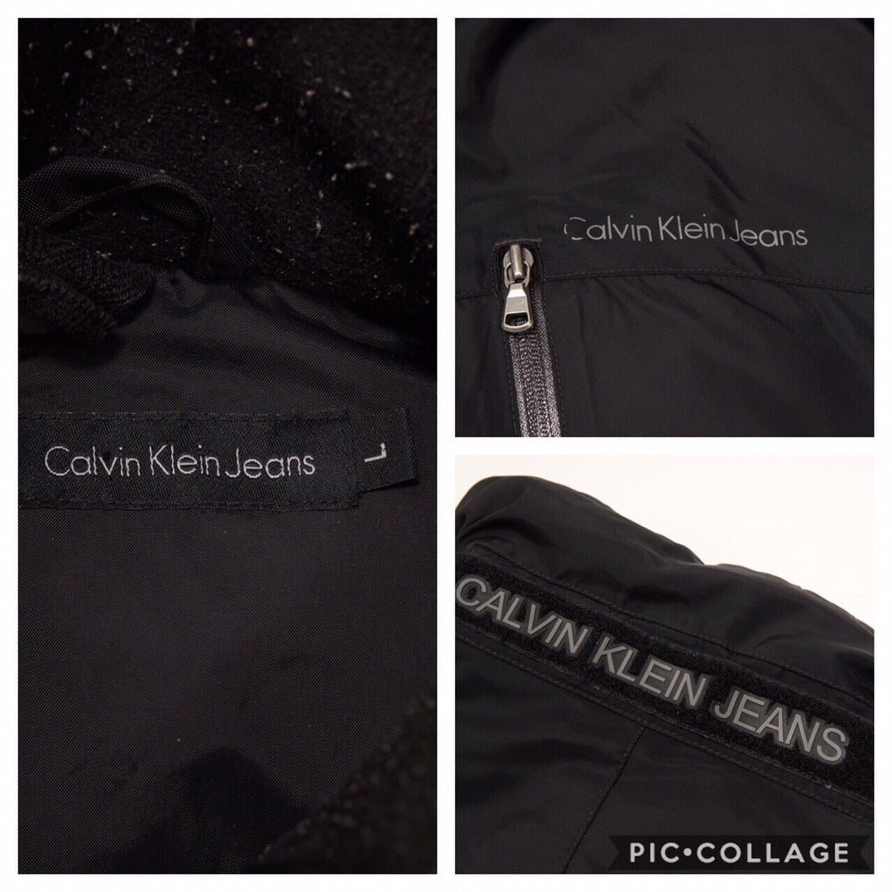 
            
                Load image into Gallery viewer, Calvin Klein Jeans Jacket Black Large
            
        