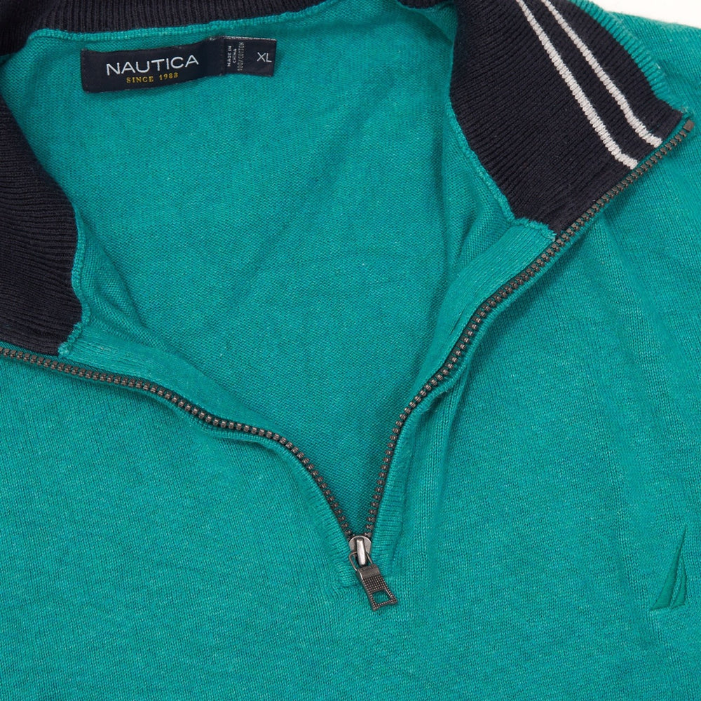 
            
                Load image into Gallery viewer, Nautica 1/4 Zip Jumper Green XL
            
        