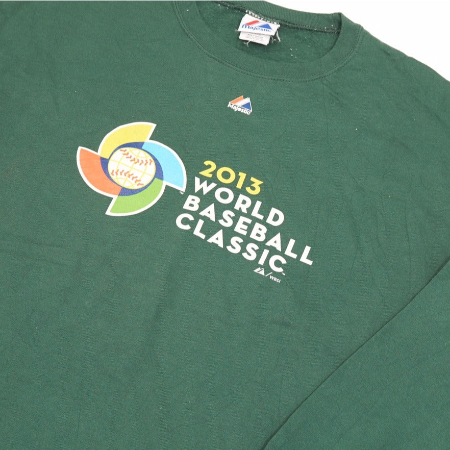 Vintage 2013 MLB Sweatshirt Green Large