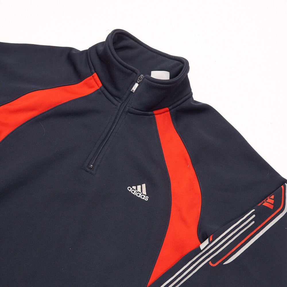 Adidas 1/4 Zip Pullover Red Small