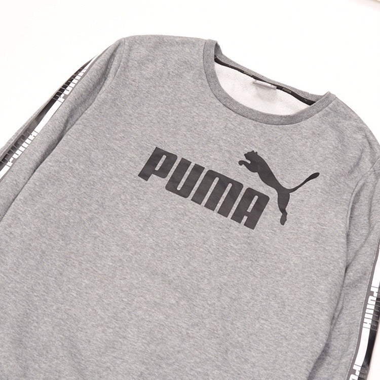 Vintage Puma Sweatshirt Grey Medium